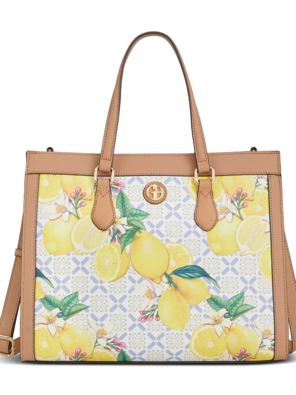 Giani Bernini - Lemon Print Saffiano Medium Book Tote/Purse. Brand new. - Picture 7 of 7